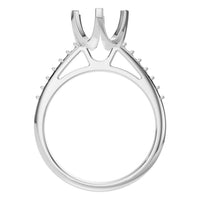 RI-3059 White Gold Ring UNSET - Top View