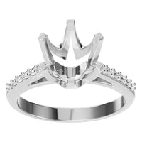 RI-3059 White Gold Ring UNSET - Front View