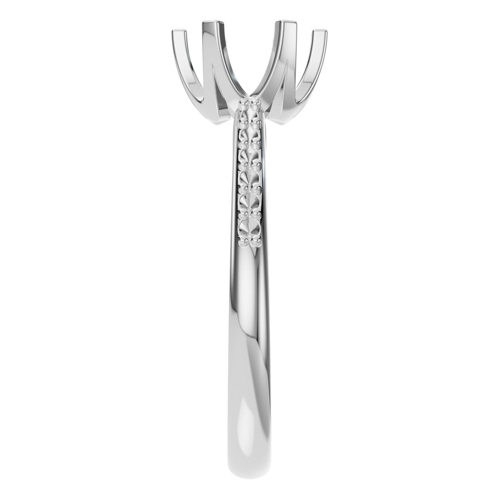 RI-3059 White Gold Ring UNSET - Side View