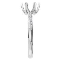 RI-3059 White Gold Ring UNSET - Side View
