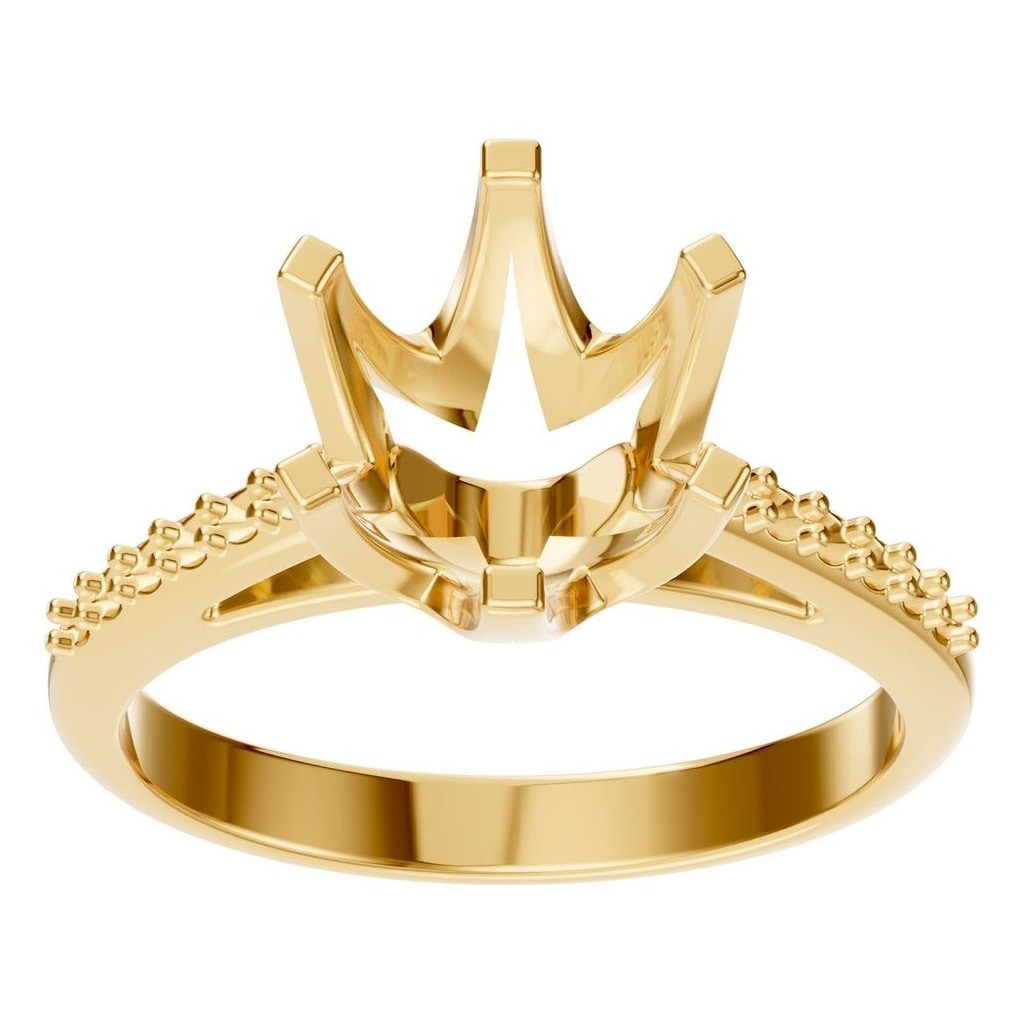 RI-3059 Yellow Gold Ring UNSET - Front View