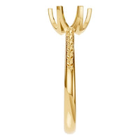 RI-3059 Yellow Gold Ring UNSET - Side View