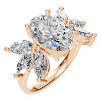 RI-3097 Rose Gold Ring SET - Main View