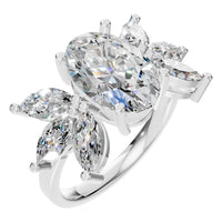 RI-3097 White Gold Ring SET - Main View