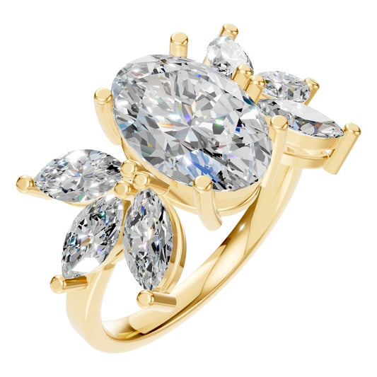 RI-3097 Yellow Gold Ring SET - Main View