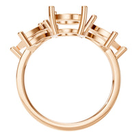 RI-3097 Rose Gold Ring UNSET - Top View