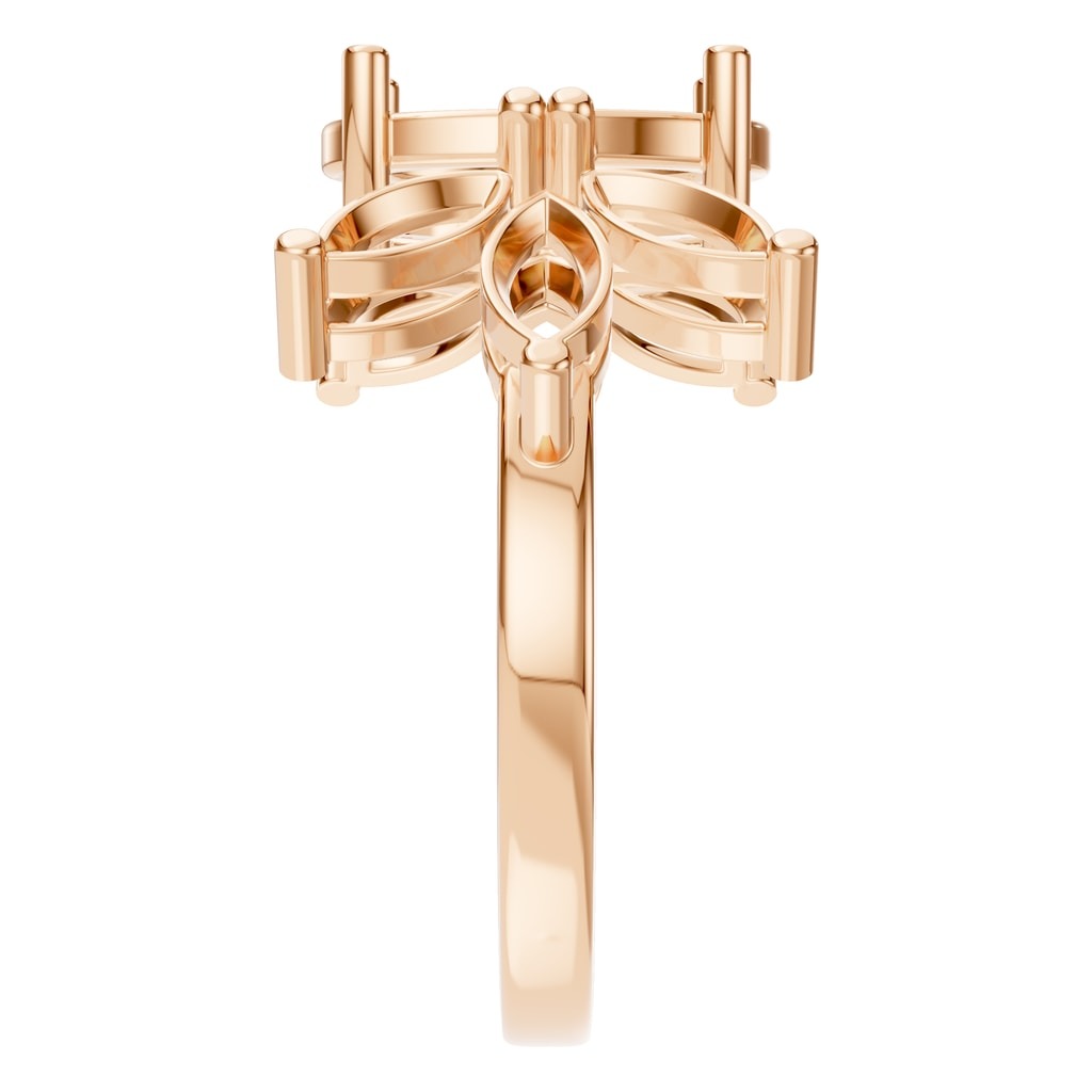 RI-3097 Rose Gold Ring UNSET - Side View