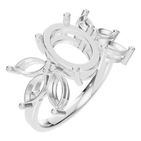 RI-3097 White Gold Ring UNSET - Main View