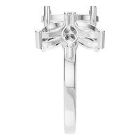 RI-3097 White Gold Ring UNSET - Side View