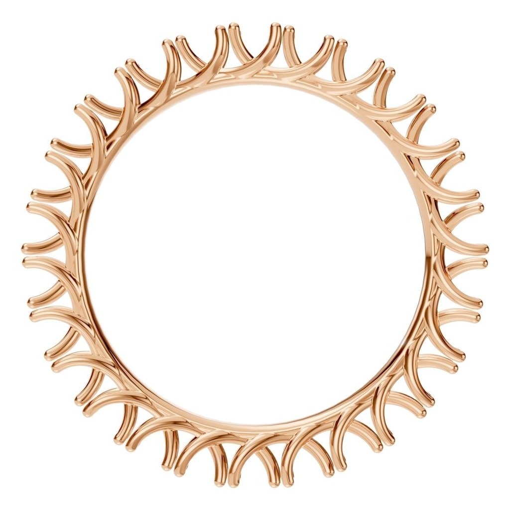 RI-3152 Rose Gold Ring UNSET - Top View