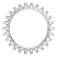 RI-3152 White Gold Ring UNSET - Top View