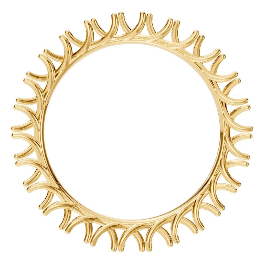 RI-3152 Yellow Gold Ring UNSET - Top View