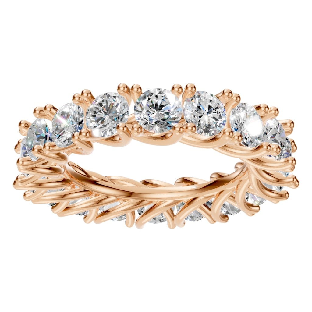 RI-3152 Rose Gold Ring SET - Front View