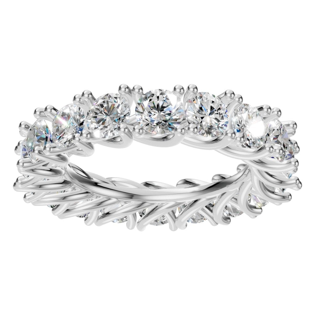 RI-3152 White Gold Ring SET - Front View