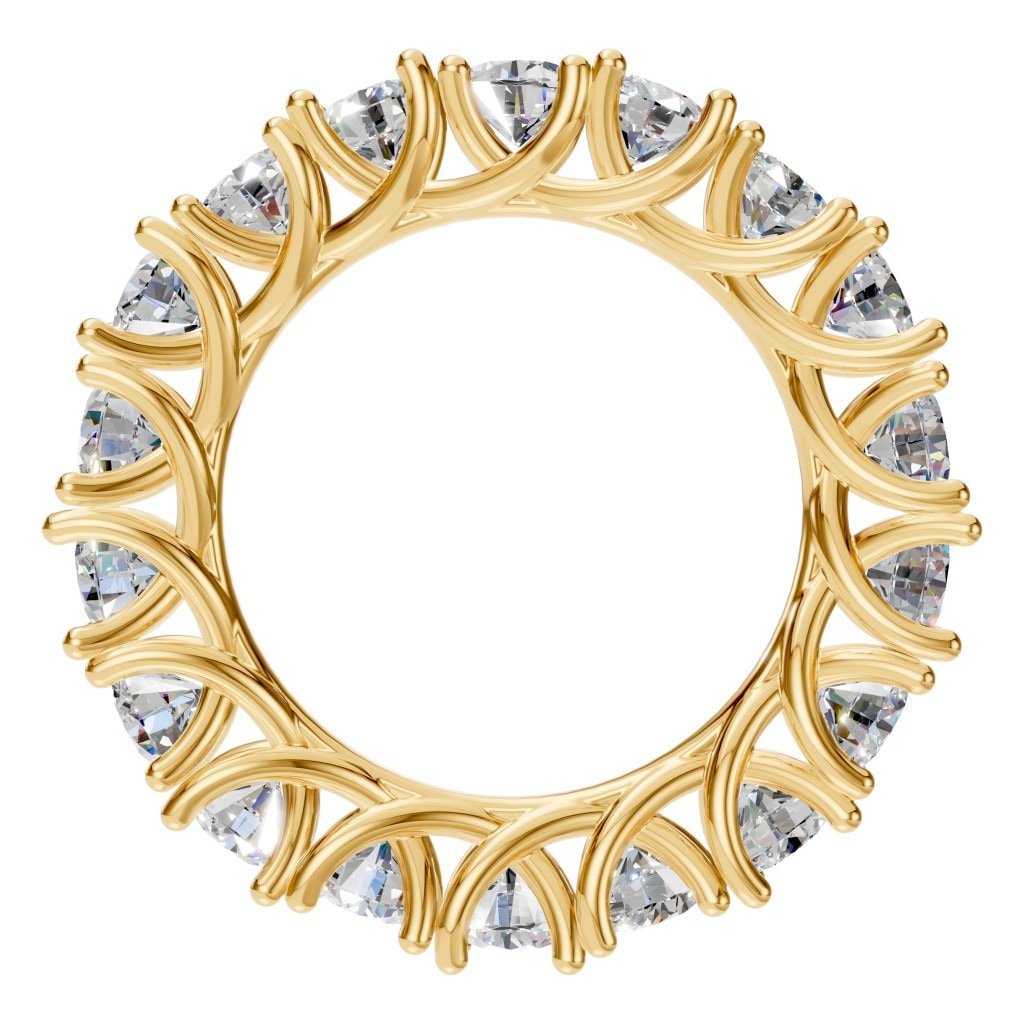 RI-3152 Yellow Gold Ring SET - Top View