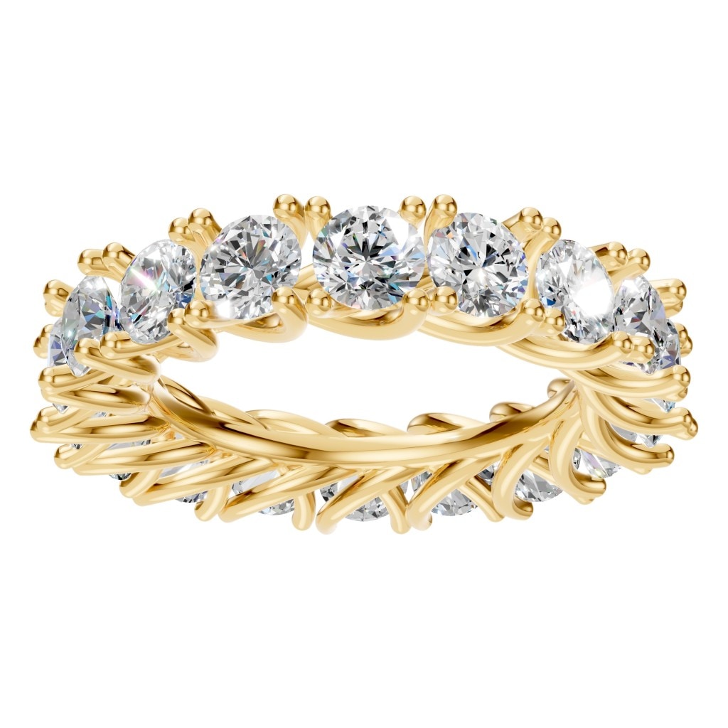 RI-3152 Yellow Gold Ring SET - Front View