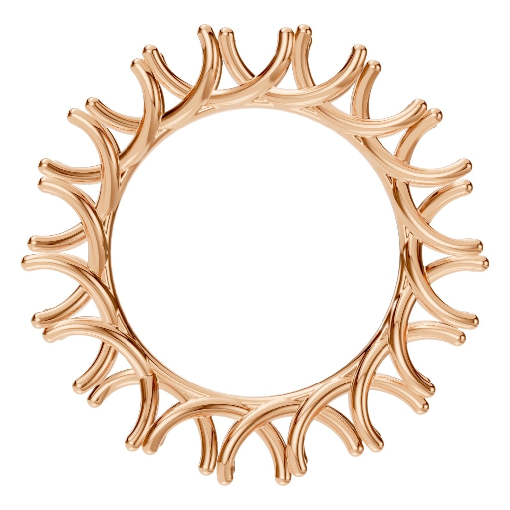RI-3152 Rose Gold Ring UNSET - Top View