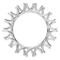 RI-3152 White Gold Ring UNSET - Top View