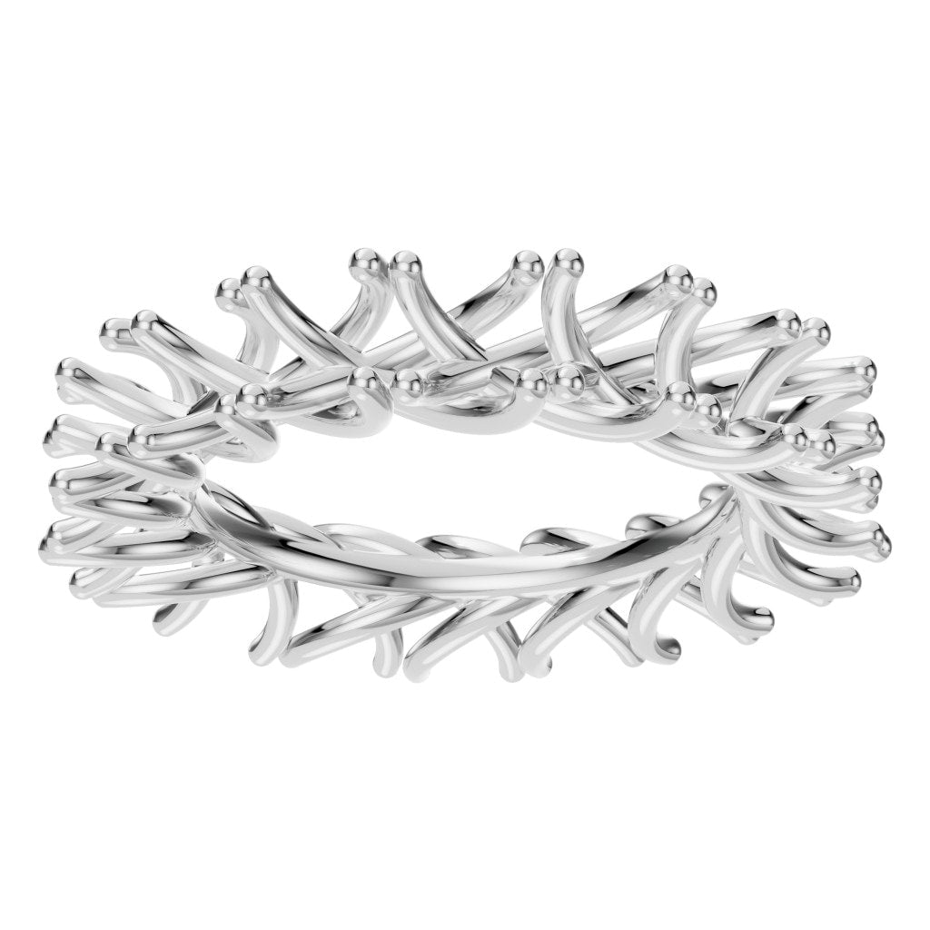 RI-3152 White Gold Ring UNSET - Front View