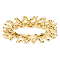 RI-3152 Yellow Gold Ring UNSET - Front View