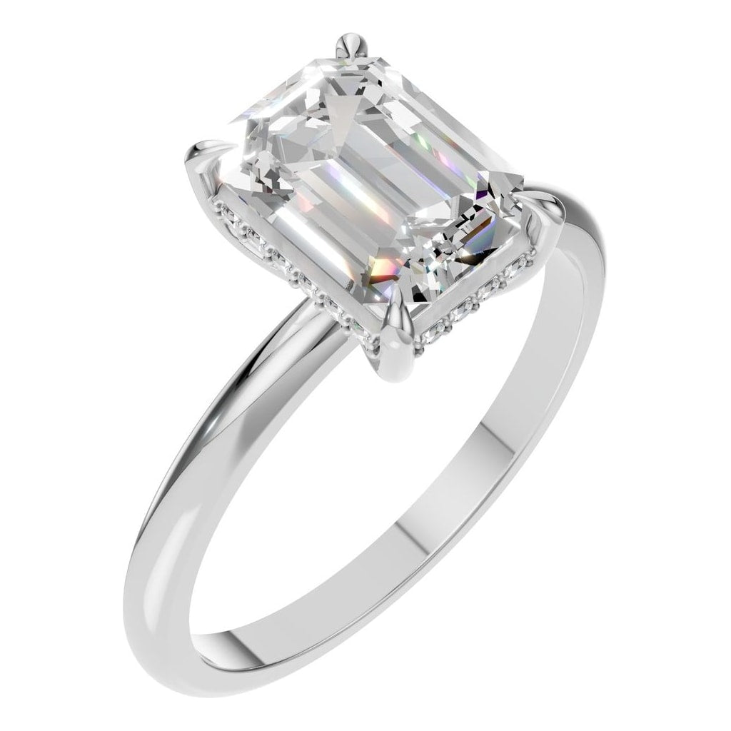 RI-3243 White Gold Ring SET - Main View