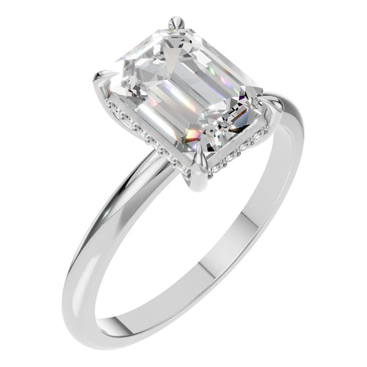 RI-3243 White Gold Ring SET - Main View