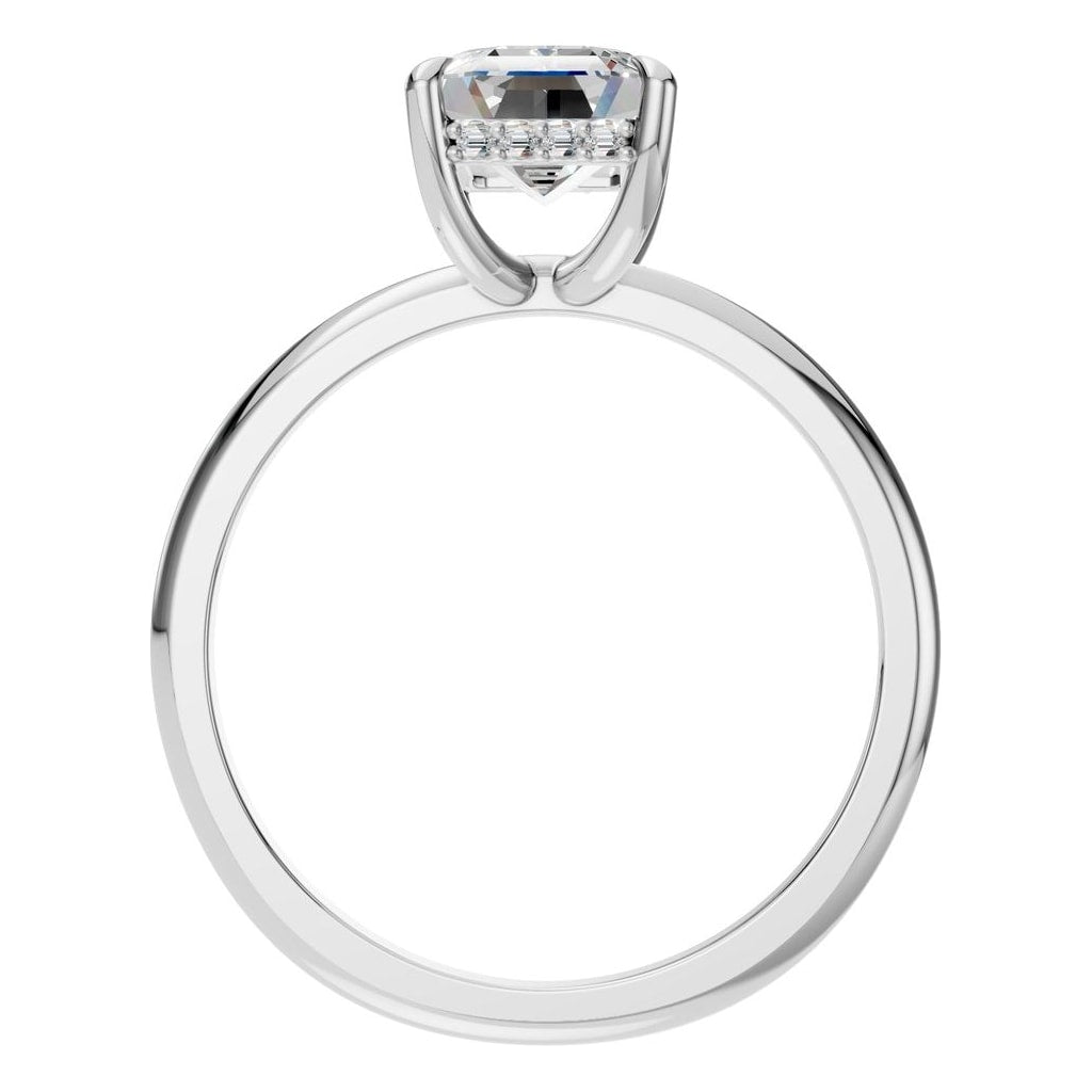 RI-3243 White Gold Ring SET - Top View