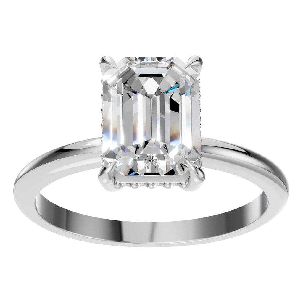 RI-3243 White Gold Ring SET - Front View
