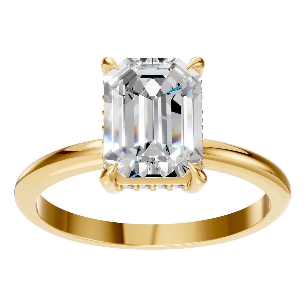 RI-3243 Yellow Gold Ring SET - Front View
