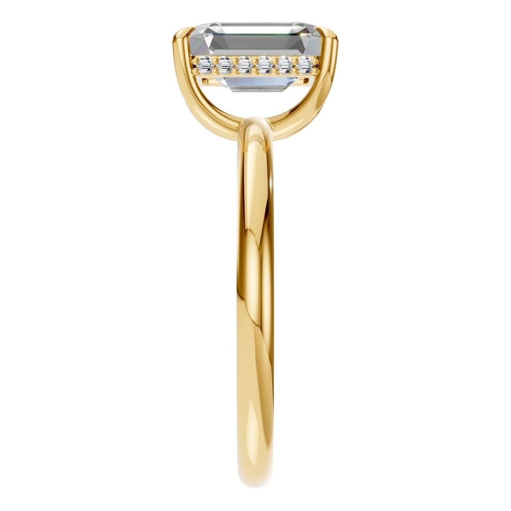 RI-3243 Yellow Gold Ring SET - Side View
