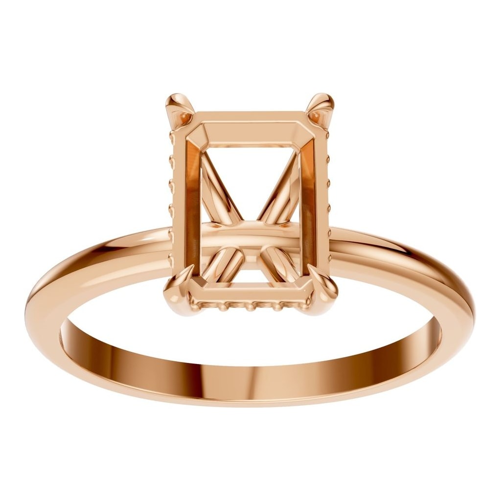 RI-3243 Rose Gold Ring UNSET - Front View