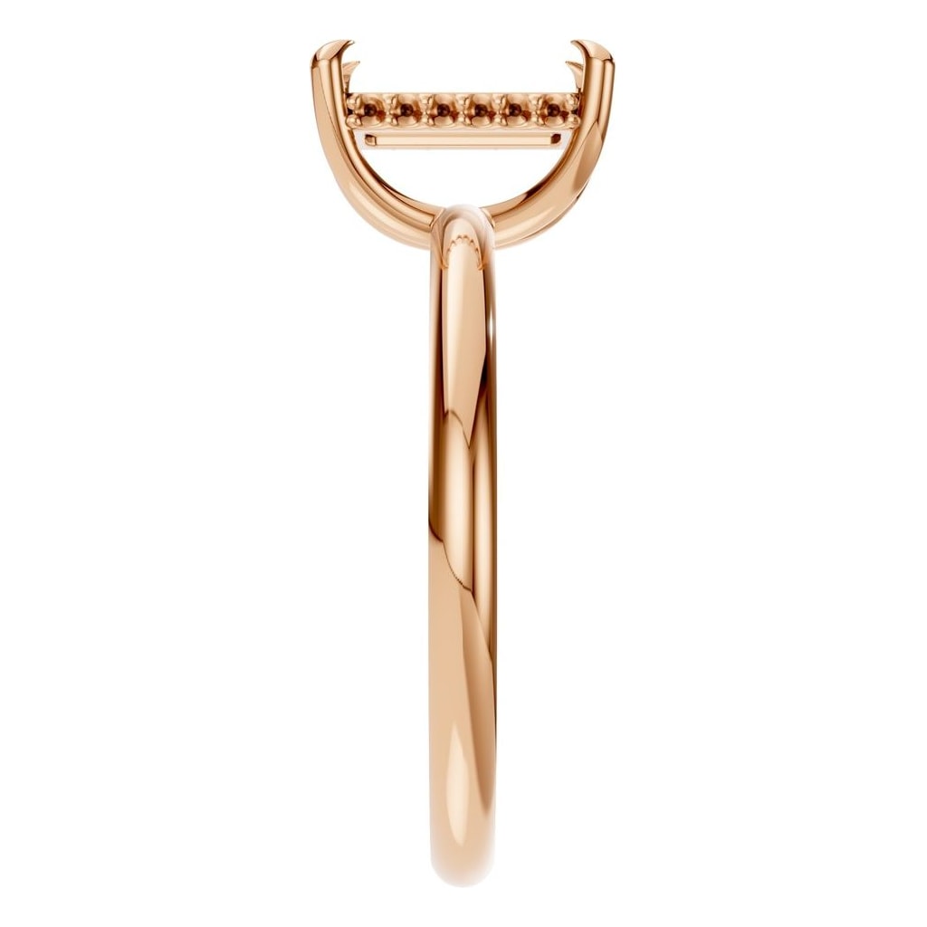 RI-3243 Rose Gold Ring UNSET - Side View