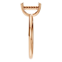 RI-3243 Rose Gold Ring UNSET - Side View