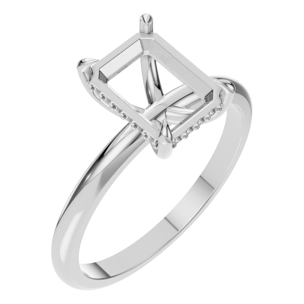 RI-3243 White Gold Ring UNSET - Main View