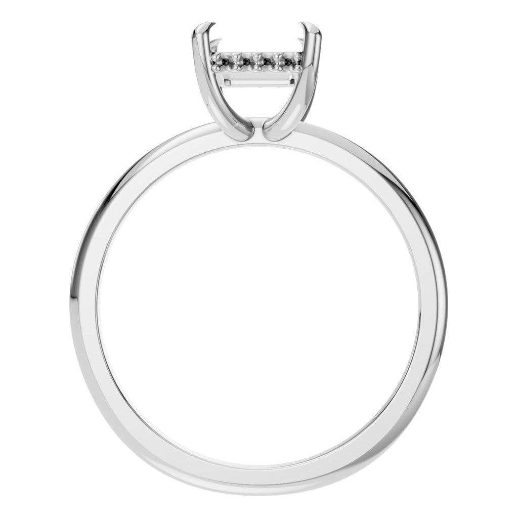 RI-3243 White Gold Ring UNSET - Top View