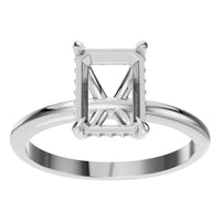 RI-3243 White Gold Ring UNSET - Front View