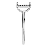 RI-3243 White Gold Ring UNSET - Side View