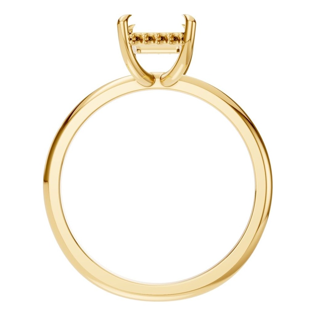 RI-3243 Yellow Gold Ring UNSET - Top View