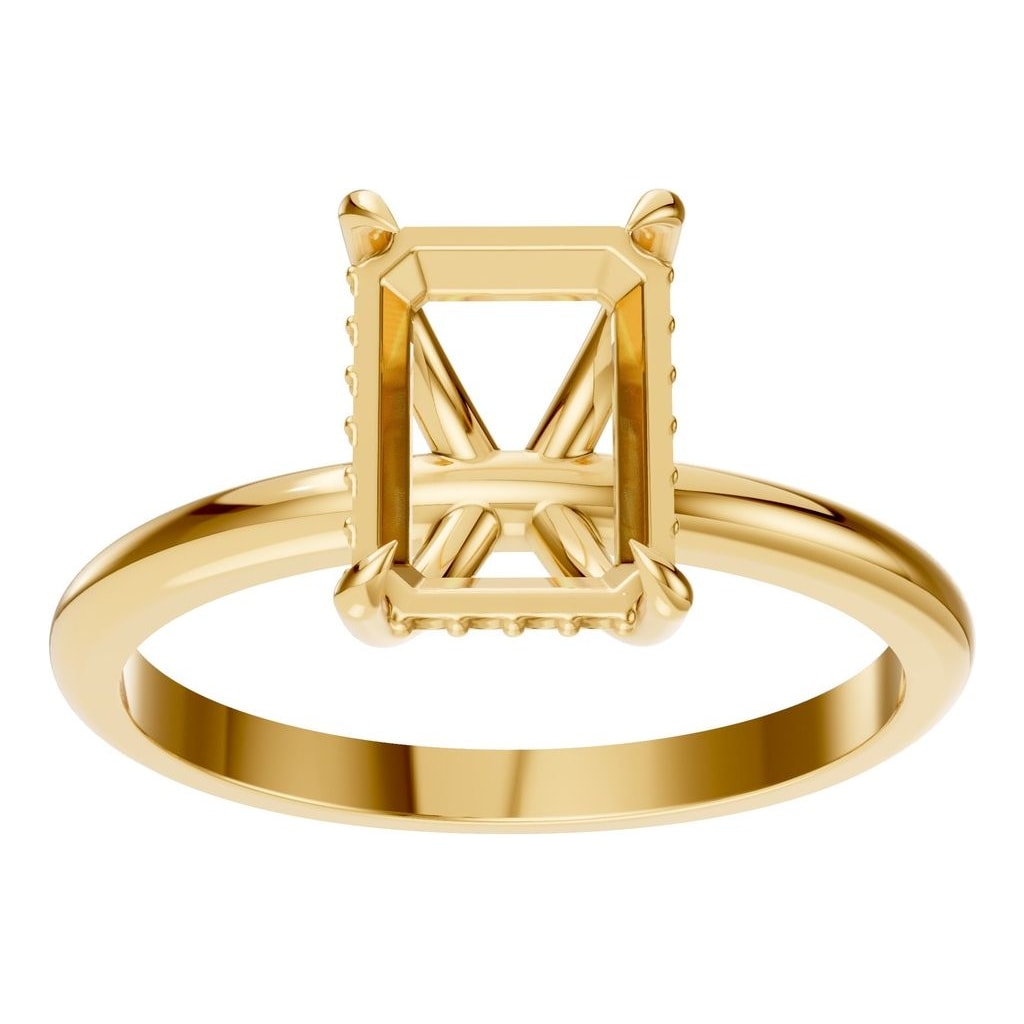 RI-3243 Yellow Gold Ring UNSET - Front View