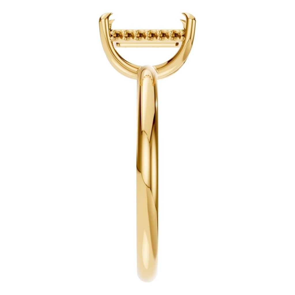 RI-3243 Yellow Gold Ring UNSET - Side View