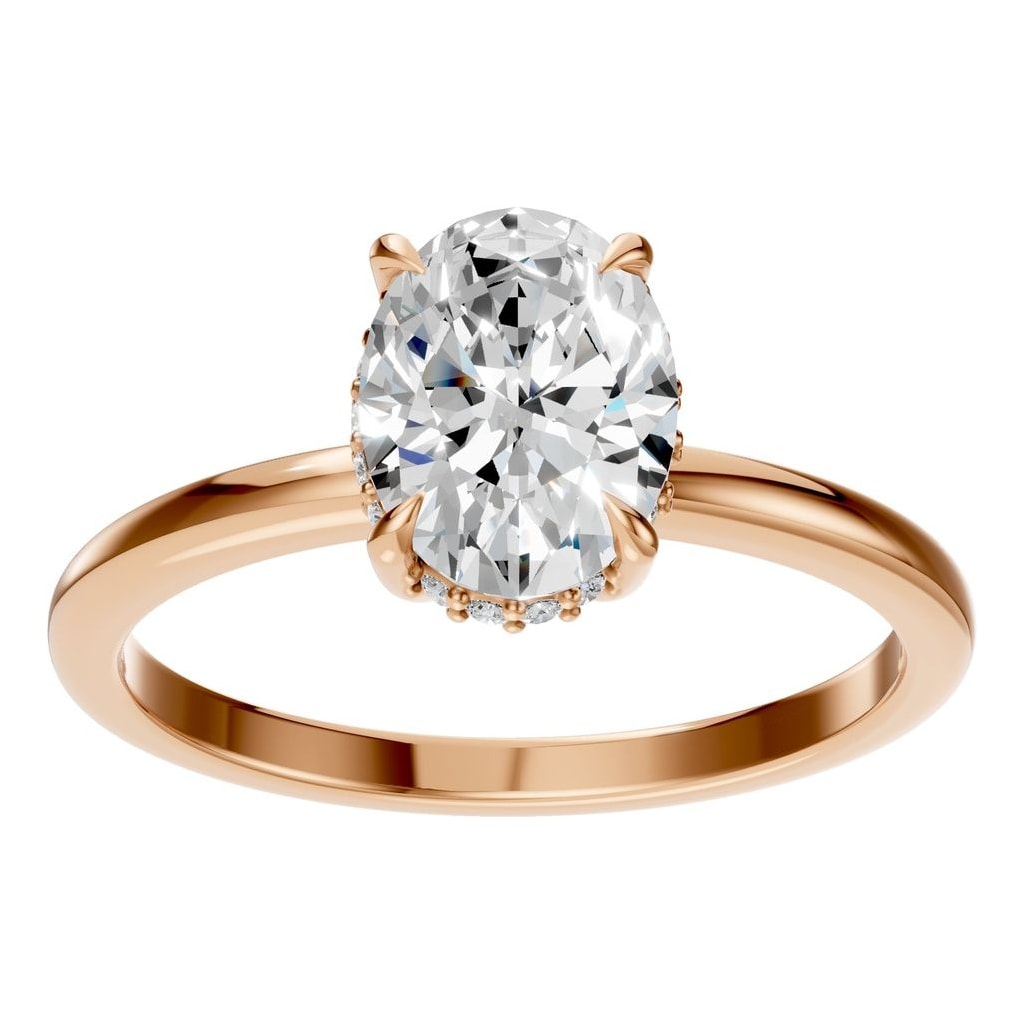 RI-3243 Rose Gold Ring SET - Front View