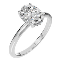 RI-3243 White Gold Ring SET - Main View
