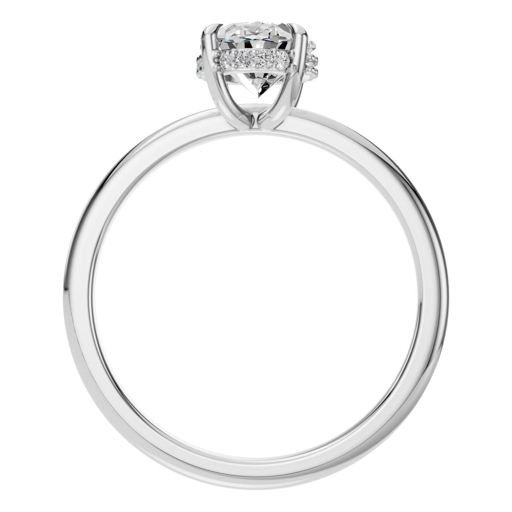RI-3243 White Gold Ring SET - Top View