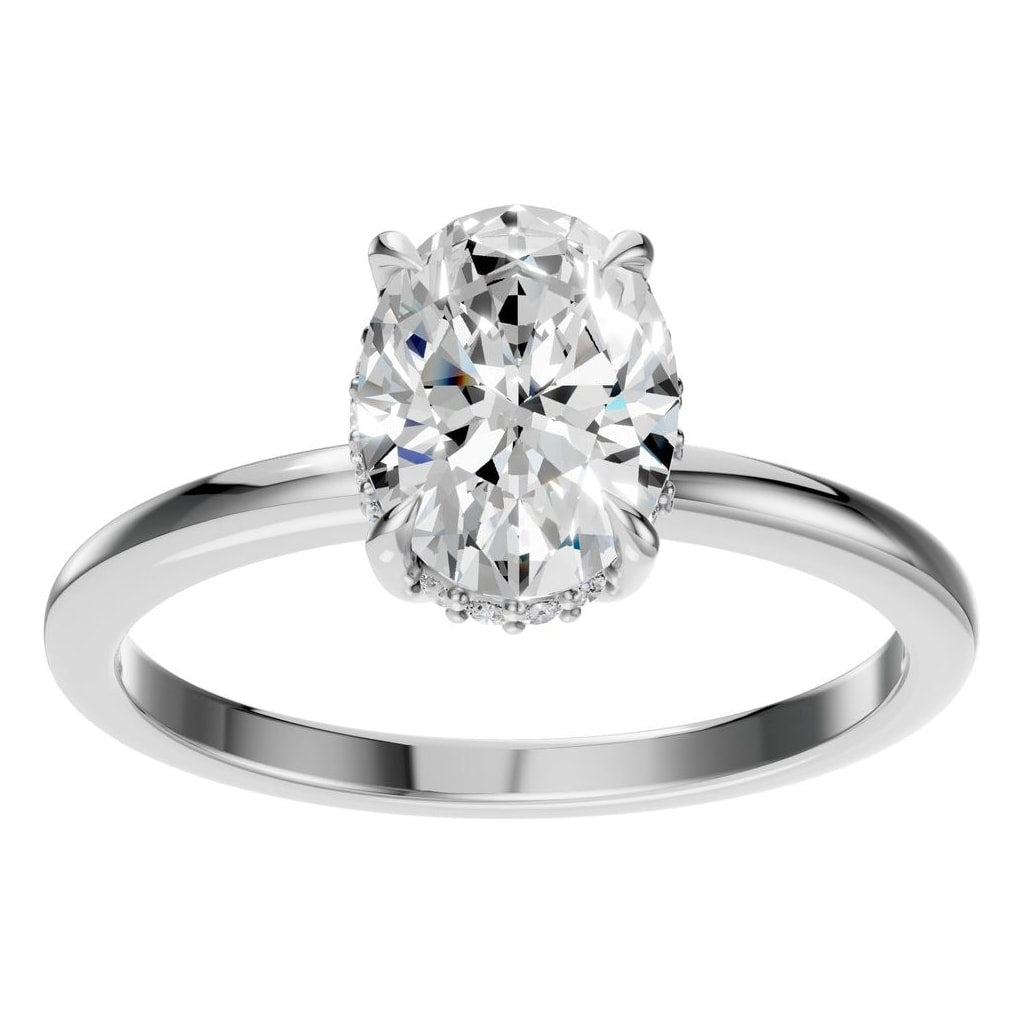 RI-3243 White Gold Ring SET - Front View