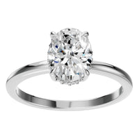 RI-3243 White Gold Ring SET - Front View