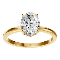 RI-3243 Yellow Gold Ring SET - Front View