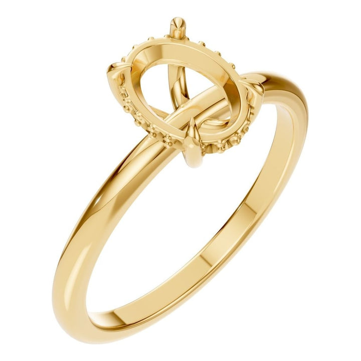 Hidden Halo Ring Mounting - Oval 8x6mm