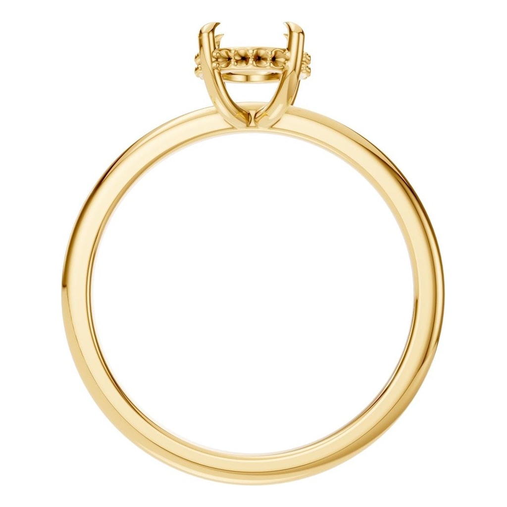 RI-3243 Yellow Gold Ring UNSET - Top View