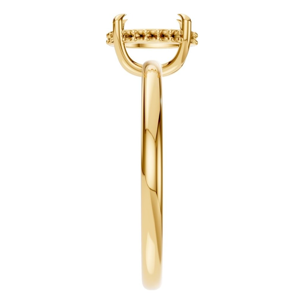 RI-3243 Yellow Gold Ring UNSET - Side View
