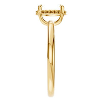 RI-3243 Yellow Gold Ring UNSET - Side View
